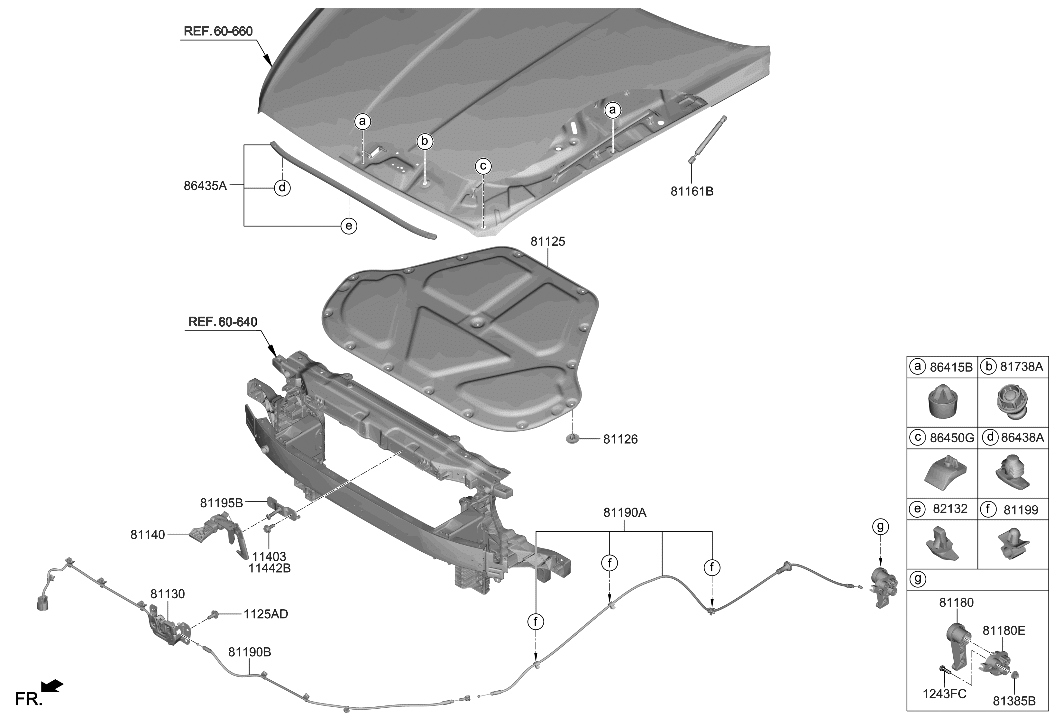 Hyundai 86450-T1000 BUMPER ASSY-HOOD STOP