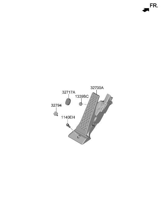 Hyundai 32700-T1100 PEDAL ASSY-ACCELERATOR