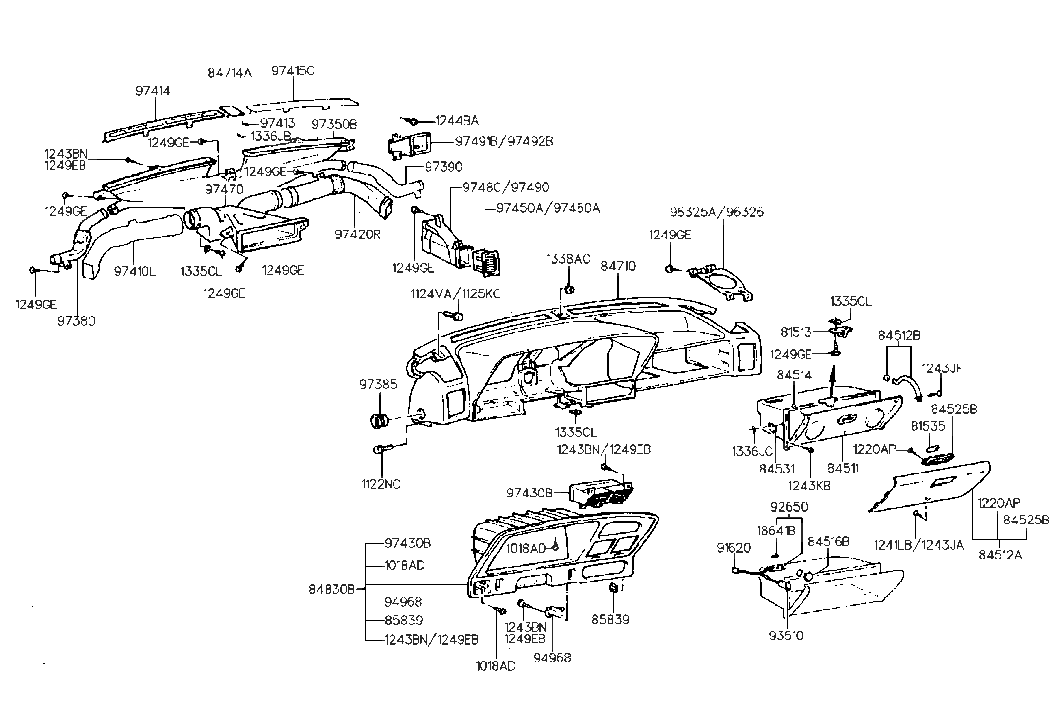 Hyundai 84830-23101 Panel Assembly-Cluster Facia
