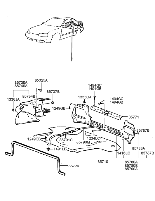 Hyundai 85710-23102-MC Mat Assembly-Luggage Covering