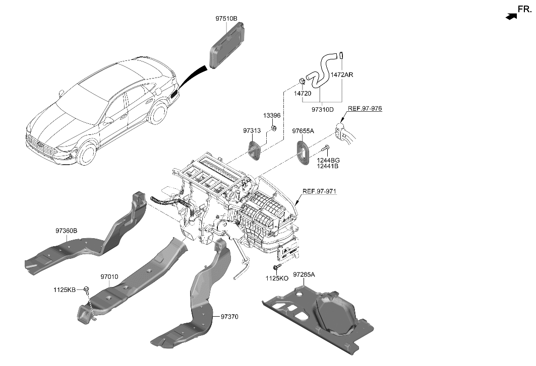 Hyundai 97311-L5000 Hose Assembly-Water Inlet