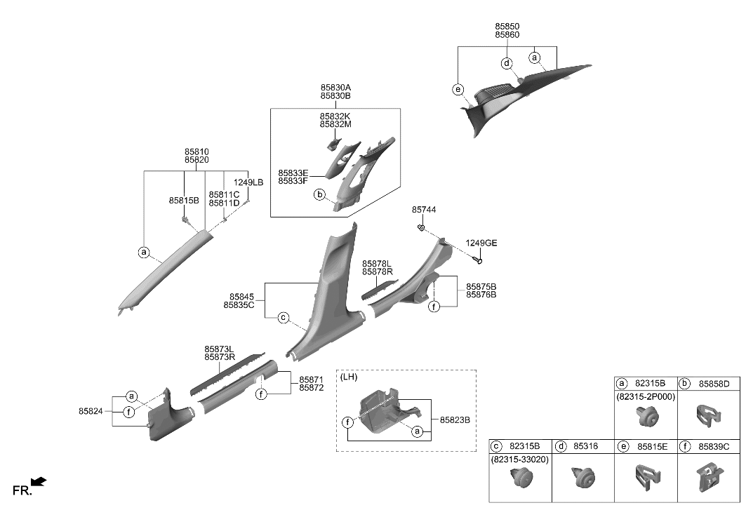 Hyundai 85829-L1000-MMH Cap-Front PLR MTG,RH