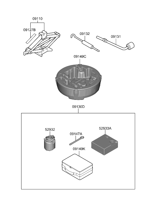 Hyundai 09149-L1000 Case-Mobility Kit