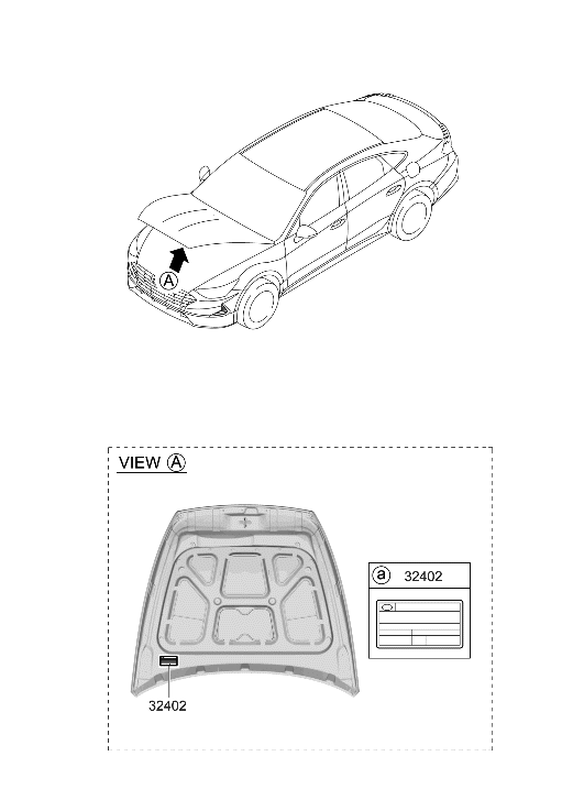 Hyundai 32430-2JDN4 LABEL-EMISSION