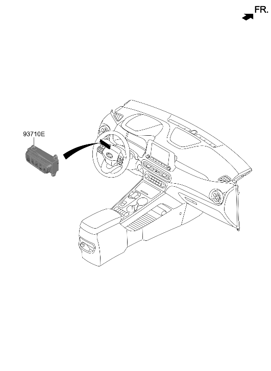 Hyundai 93710-K4DC0-TRY Switch Assembly-Side Crash Pad