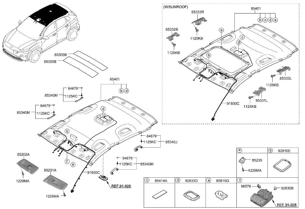 Hyundai 91805-K4860 Wiring Assembly-Roof