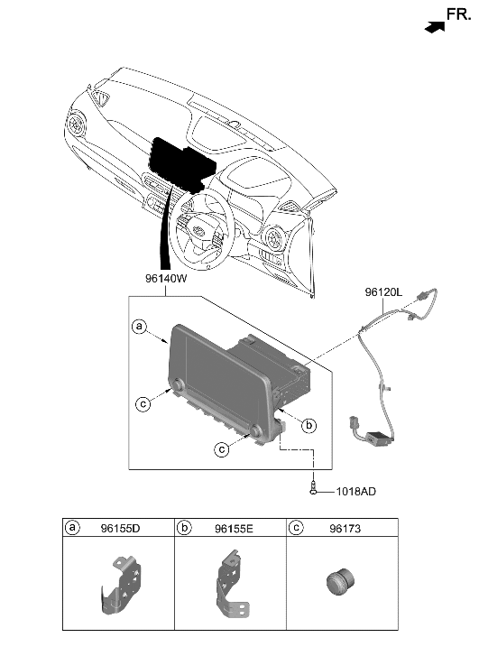 Hyundai 96160-K4710-NVC AUDIO ASSY