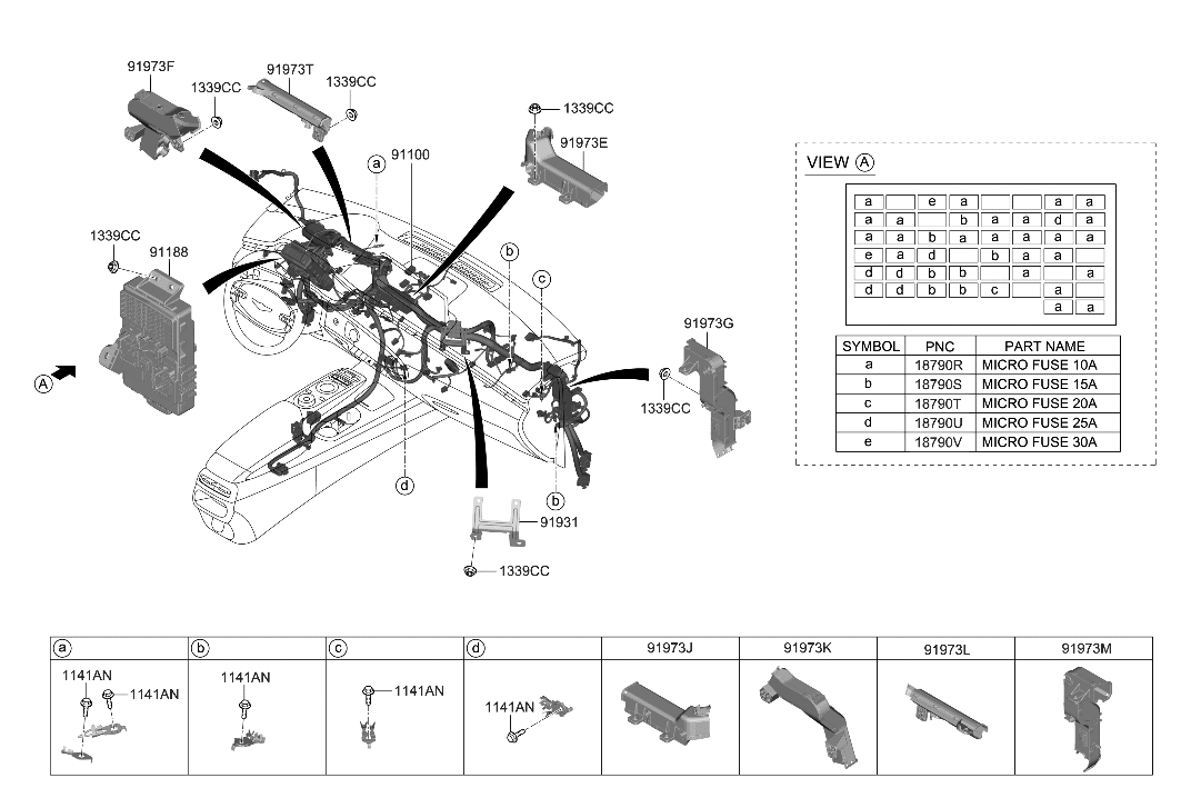 Hyundai 91961-AR030 PROTECTOR-WIRING