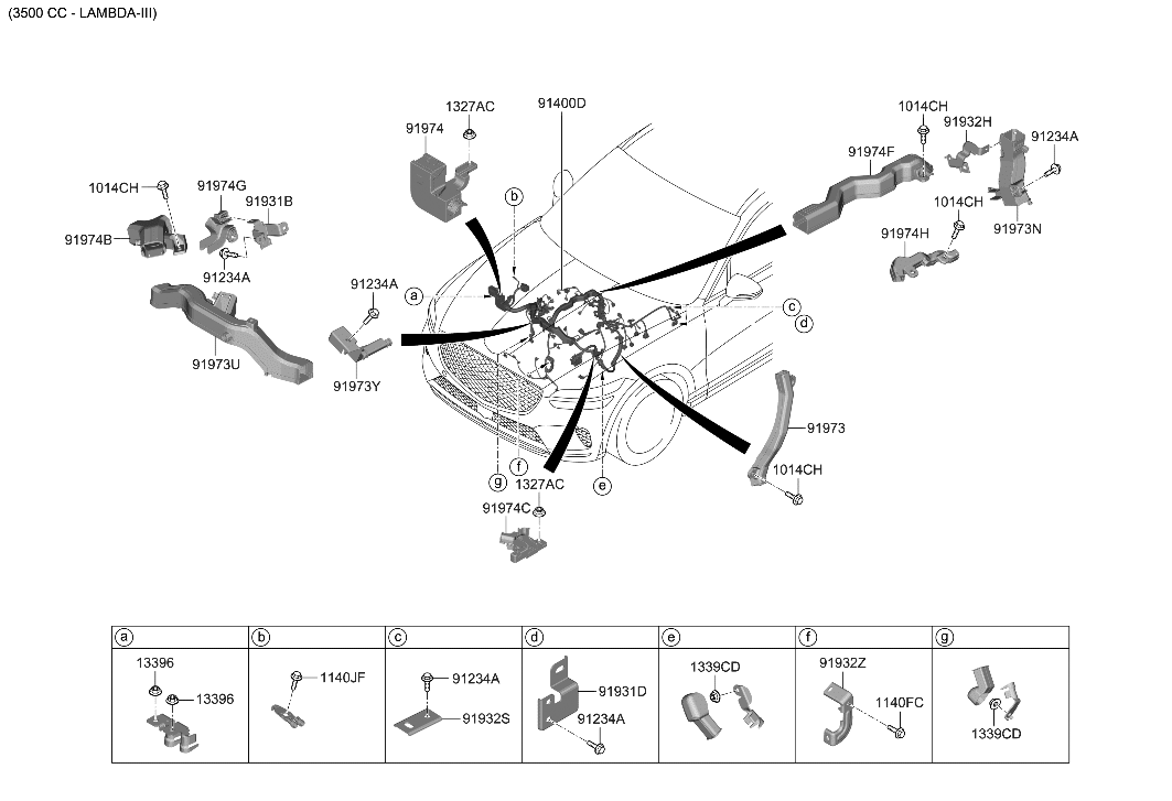 Hyundai 91931-AR030 BRACKET-WIRING MTG