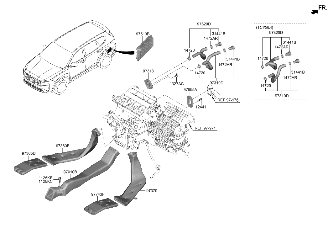 Hyundai 97312-S2AB0 Hose Assembly-Water Outlet