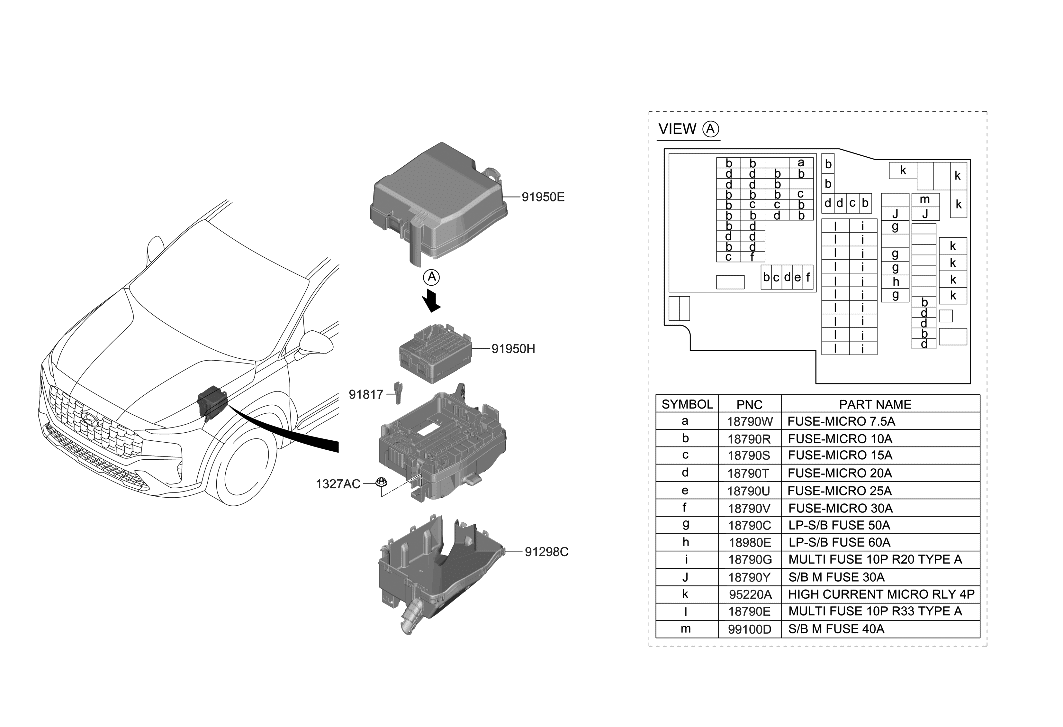 Hyundai 91959-S1200 Pcb Block Assembly