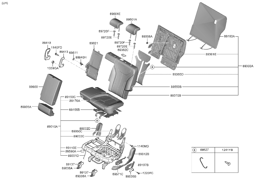 Hyundai 89700-S2100-NER Headrest Assembly-Rear Seat