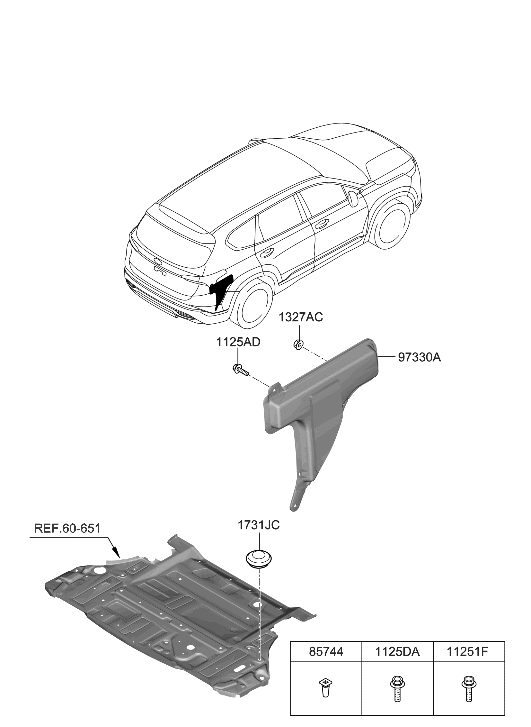 Hyundai 97995-S2AA0 Cover Assembly-RR A/CON BLANKING