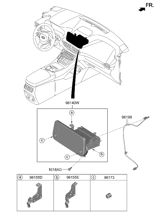 Hyundai 96160-S2570-RET Audio Assembly