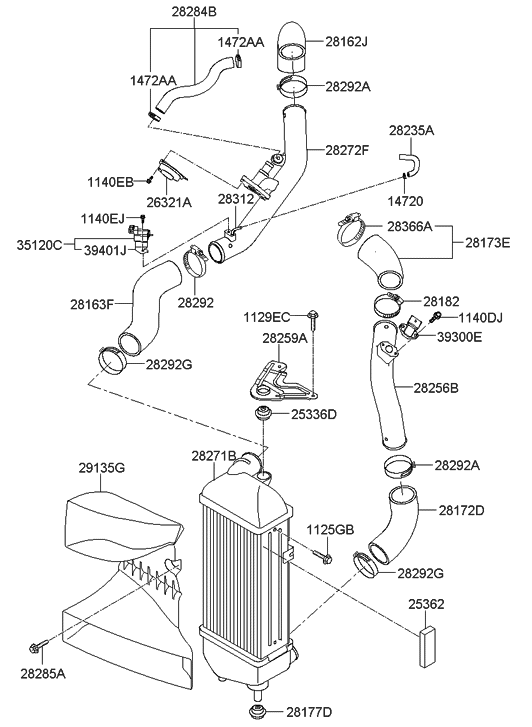 Hyundai 28292-27440 Clip-Hose