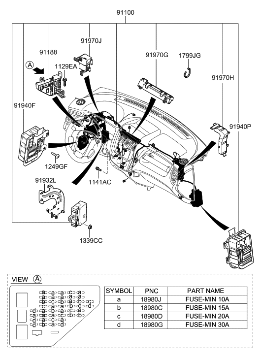 Hyundai 91103-2E232 Wiring Assembly-Main
