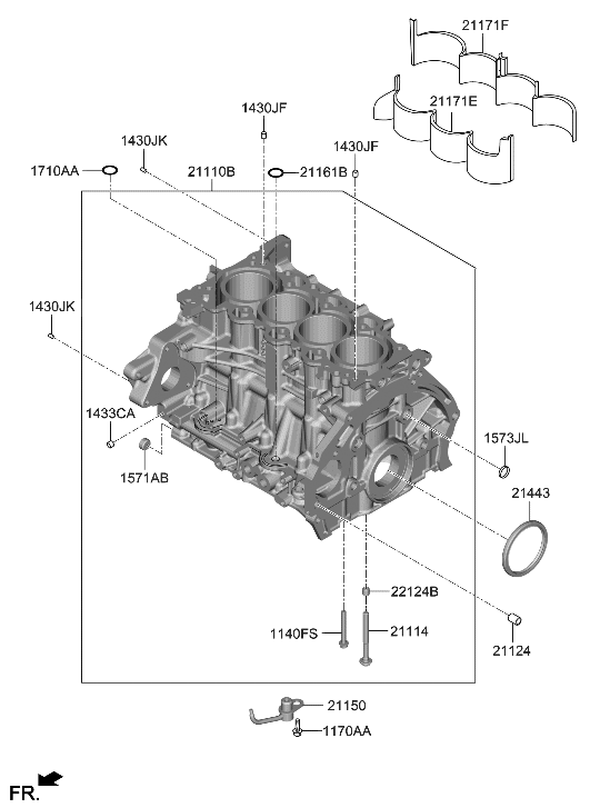 Hyundai 21150-2J000 Jet Assembly-Oil