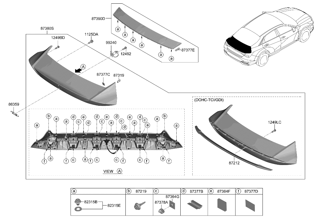 Hyundai 87210-AA800-EB Spoiler Assembly-RR