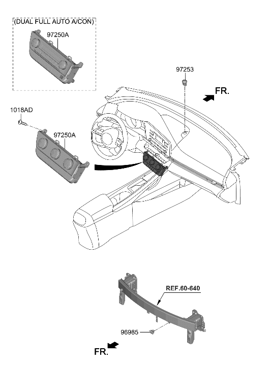 Hyundai 97250-AA400-LM5 Control Assembly-Heater