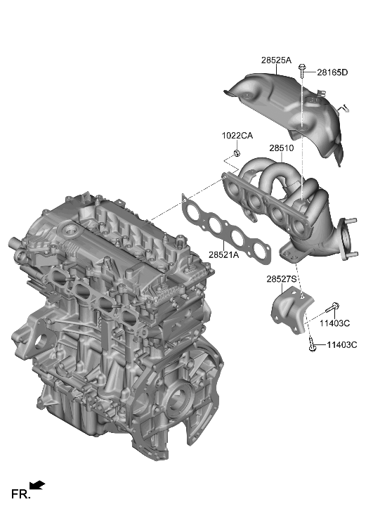 Hyundai 28510-2JCB0 Manifold Assembly-Exhaust