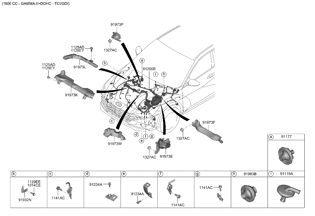 Hyundai 91961-AA070 Protector-Wiring