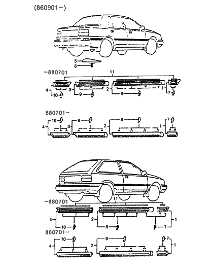 Hyundai 87722-21121-SZ Moulding Assembly-Front Door Waist Line,RH