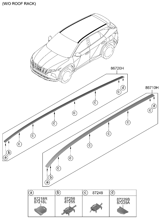 Hyundai 87235-K5100 CLIP-ROOF GARNISH MTG