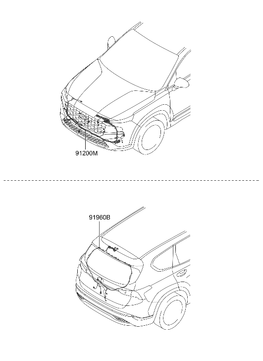 Hyundai 91650-S1580 Wiring Assembly-Tail Gate