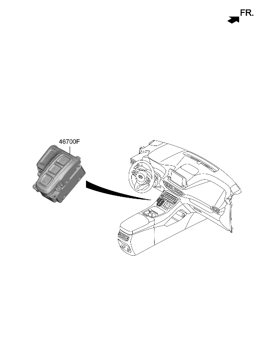 Hyundai 467W0-CL100-PPJ LEVER COMPLETE-SHIFT BY WIRE