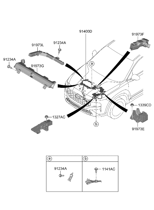 Hyundai 91400-CL030 WIRING ASSY-CONTROL