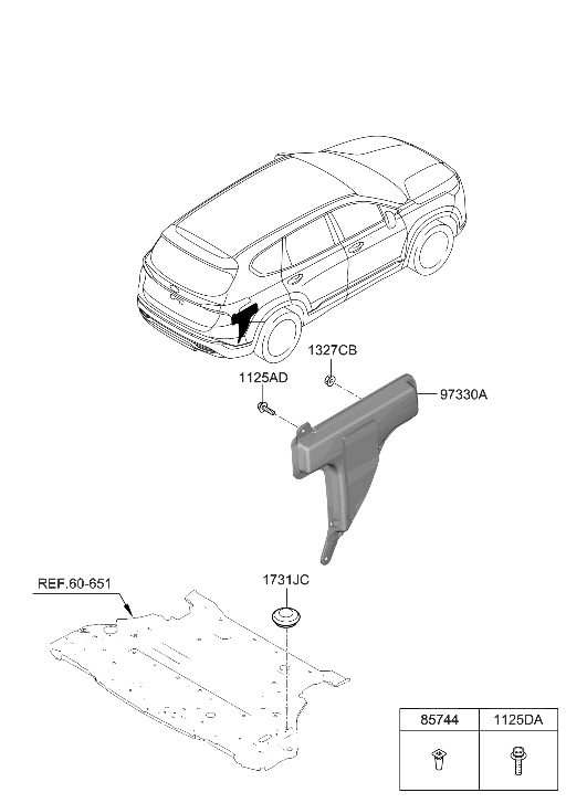 Hyundai 97995-S1AA0 Cover Assembly-RR A/CON BLANKING