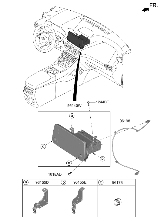 Hyundai 96176-CL260 BRACKET-SET MTG,RH