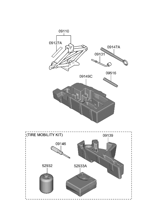 Hyundai 09149-CL100 Case-Tool