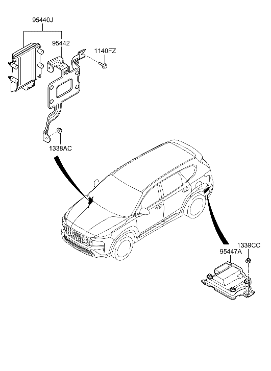 Hyundai 95440-3D121 T/M CONTROL UNIT