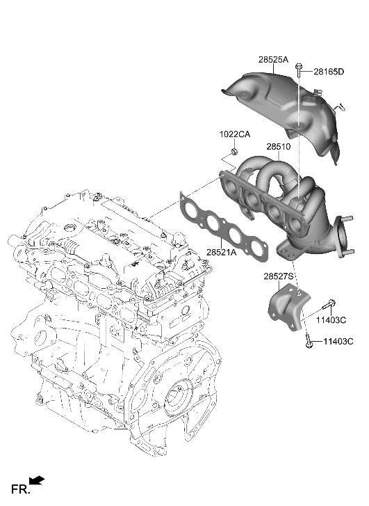 Hyundai 28510-2JAA5 Manifold Assembly-Exhaust