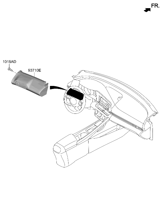 Hyundai 93700-AB000-YFR Switch Assembly-Side Crash Pad