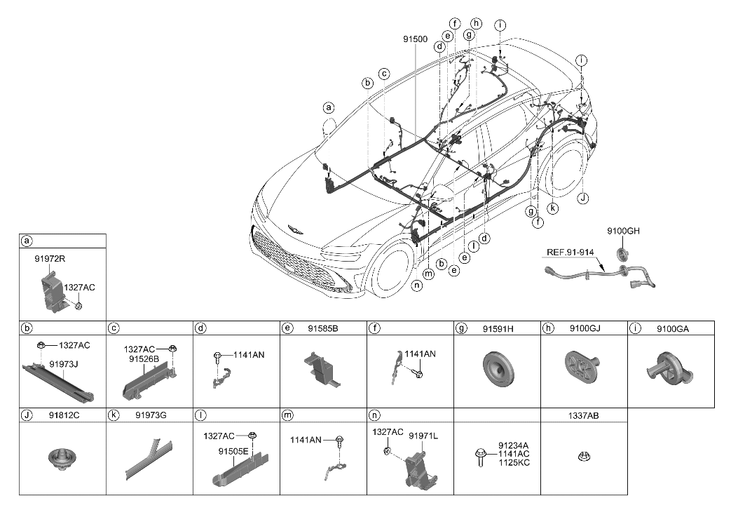 Hyundai 91981-CV510 GROMMET-WIRING