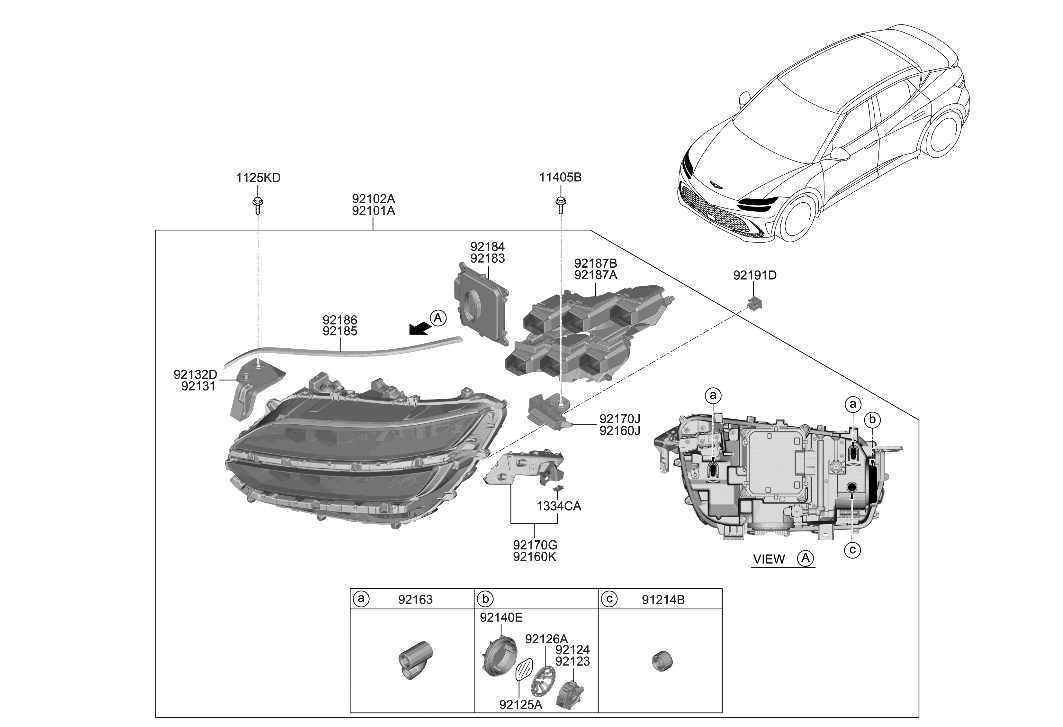 Hyundai 92187-CU100 LED MODULE ASSY-SIG LAMP LWR,L