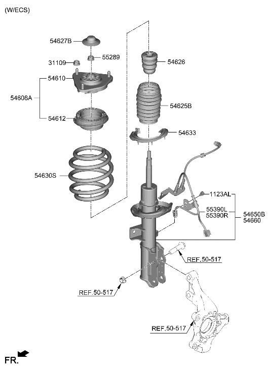 Hyundai 54602-GI000 INSULATOR BRG ASSY-FRT STRUT