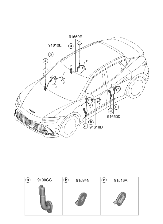 Hyundai 91981-T4010 GROMMET-WIRING