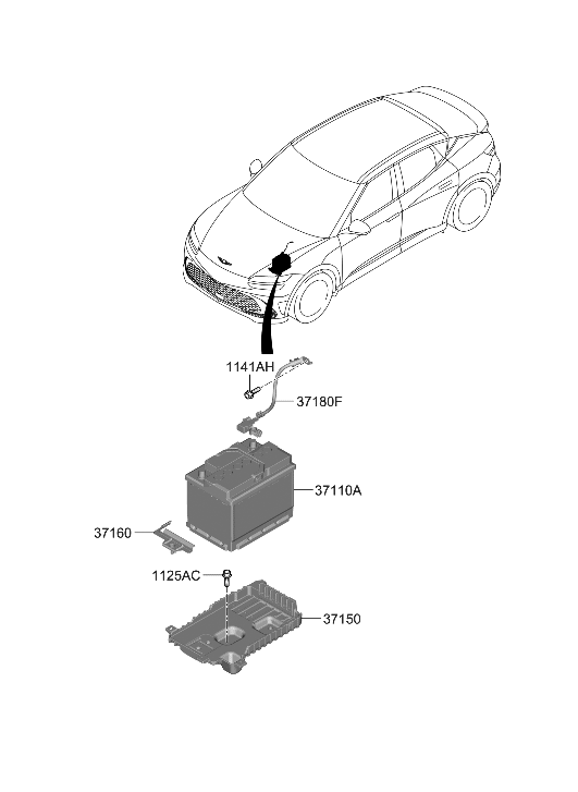 Hyundai 37160-KL000 CLAMP-BATTERY