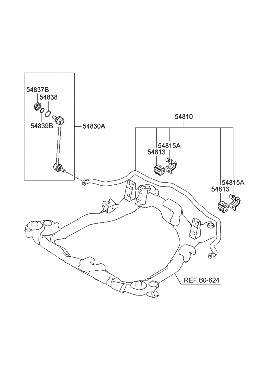 Hyundai 54830-2E200 Link Assembly-Front Stabilizer