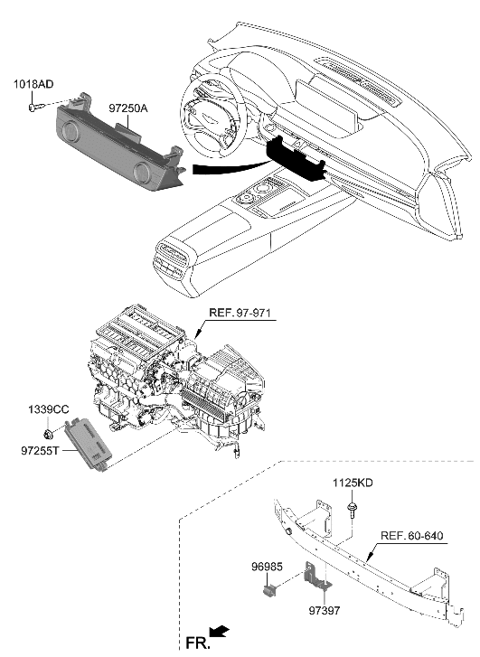 Hyundai 97281-T1000 BRACKET-AMBIENT SENSOR MTG