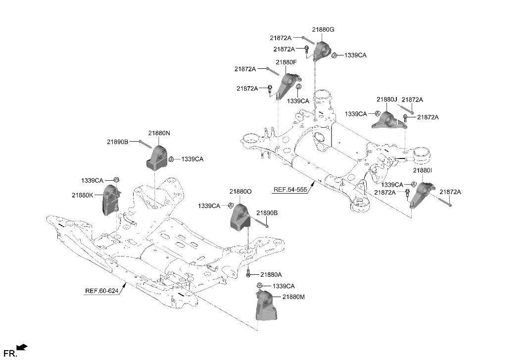 Hyundai 218F0-JI100 BRKT ASSY-MOTOR MTG FR