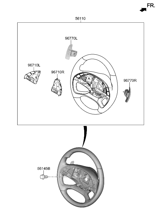 Hyundai 56100-JI900-OWN WHEEL ASSY-STEERING