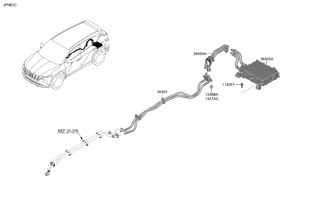 Hyundai 36491-3DAJ5 HOSE & PIPE OBC B