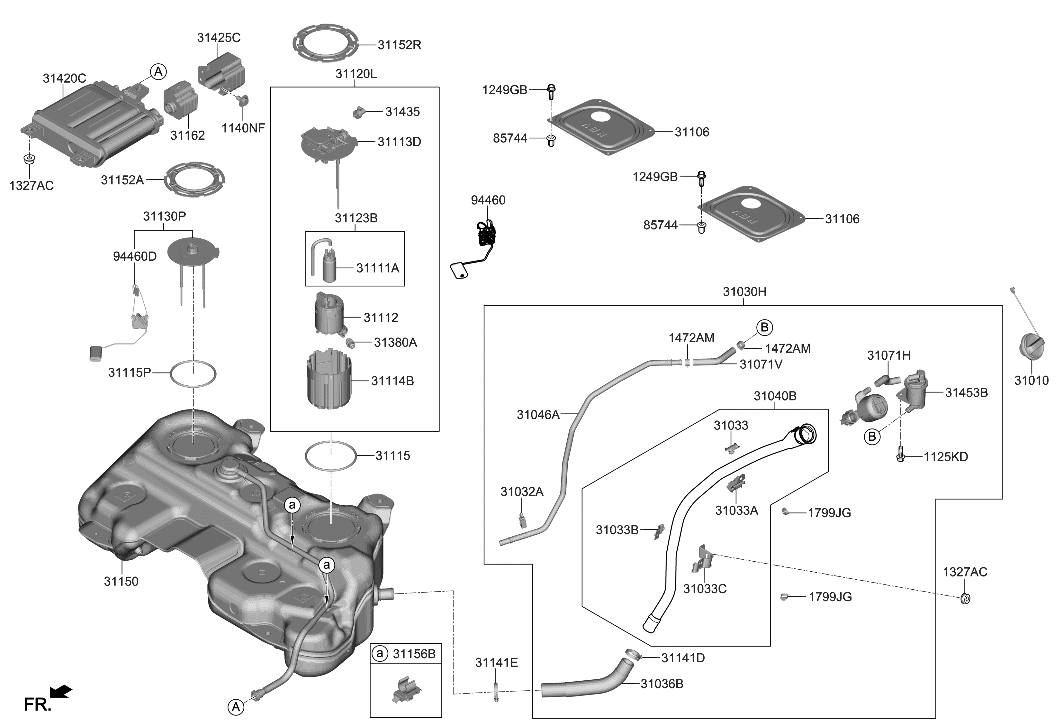 Hyundai 31032-N9500 PLATE-FUEL FILLER NECK