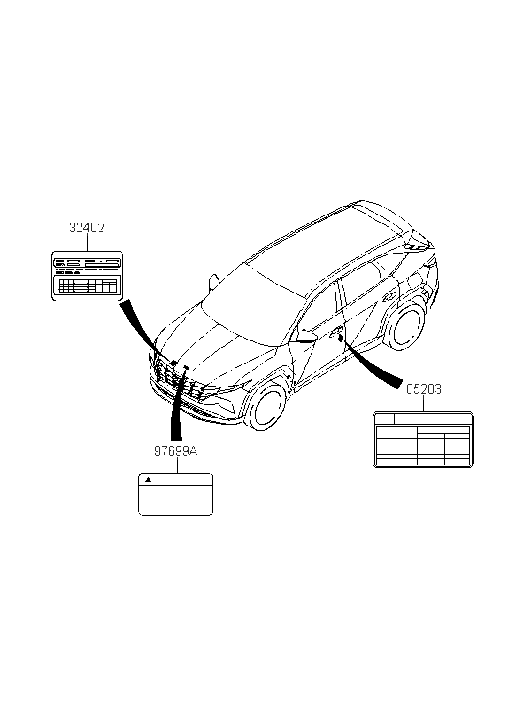 Hyundai 32450-2MNB1 LABEL-EMISSION