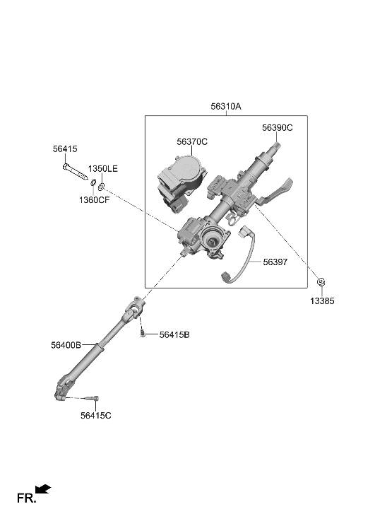 Hyundai 56310-GA000 COLUMN ASSY-STEERING