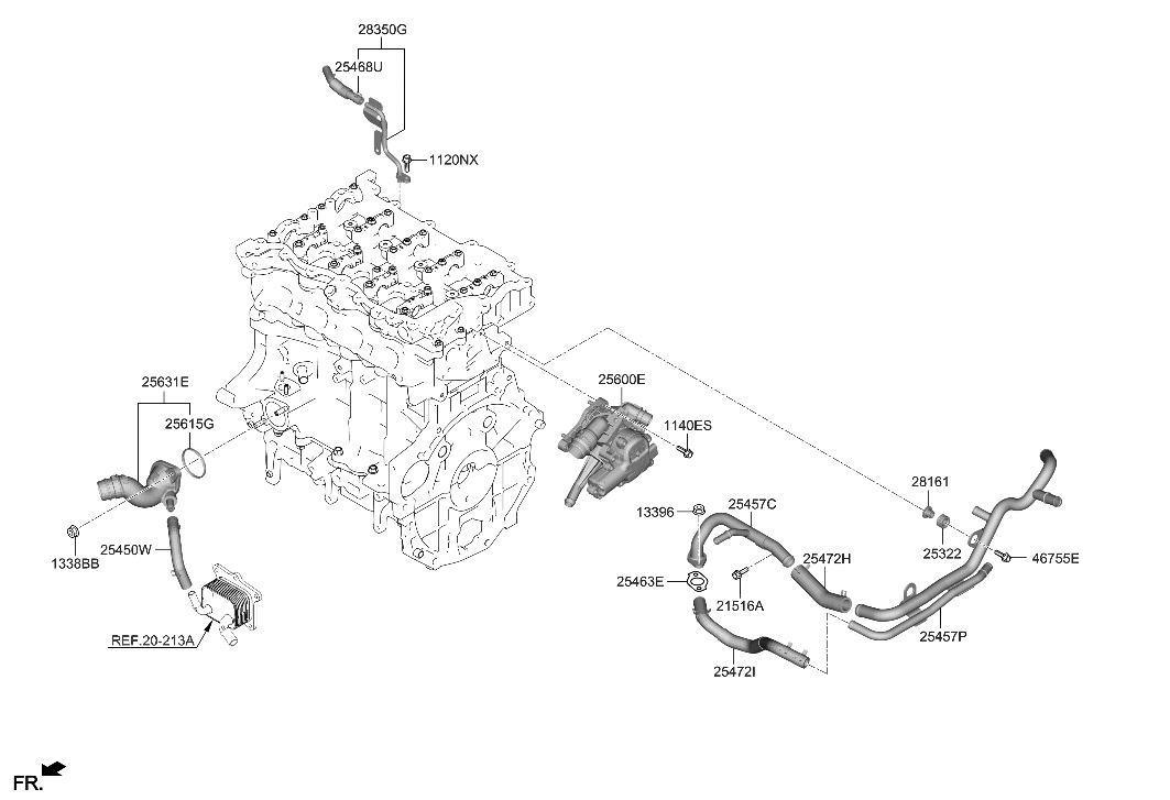 Hyundai 25482-2M800 HOSE ASSY-WATER VENT